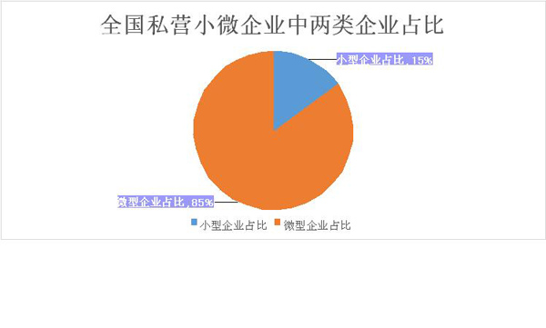 全國(guó)私營(yíng)小微企業(yè)中兩類(lèi)企業(yè)占比