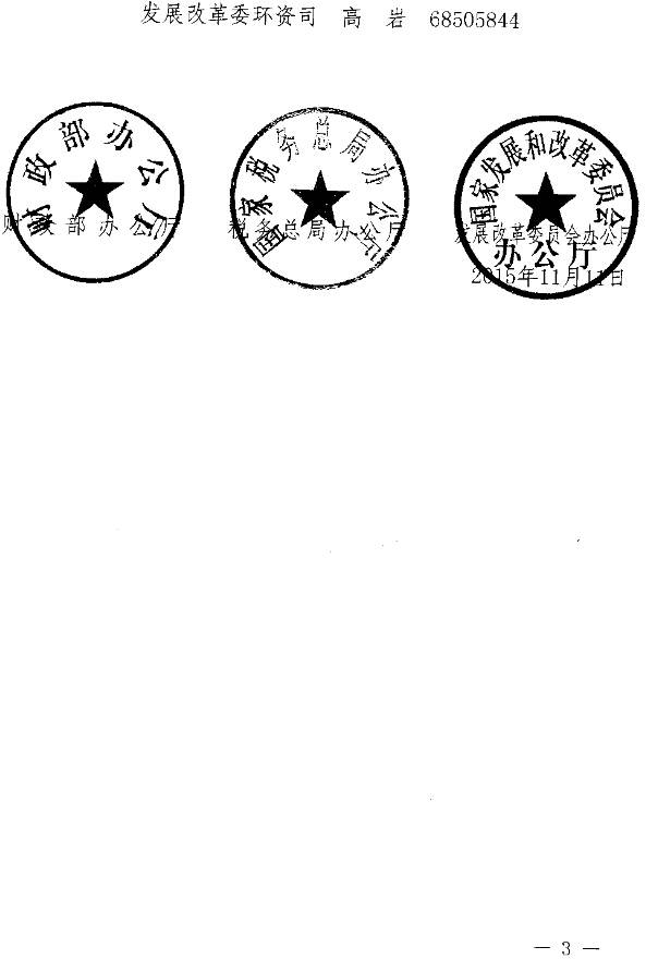 財(cái)辦稅〔2015〕65號(hào)《財(cái)政部、國(guó)家稅務(wù)總局、國(guó)家發(fā)改委關(guān)于開展節(jié)能節(jié)水環(huán)境保護(hù)專用設(shè)備企業(yè)所得稅優(yōu)惠政策執(zhí)行情況調(diào)研等有關(guān)工作的通知》3