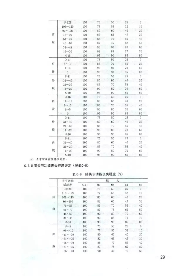 人體損傷致殘程度分級29