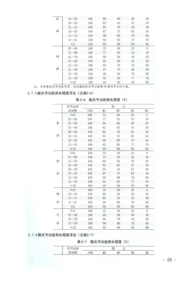 人體損傷致殘程度分級28