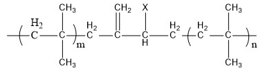 鹵化丁基橡膠主分子結(jié)構(gòu)式